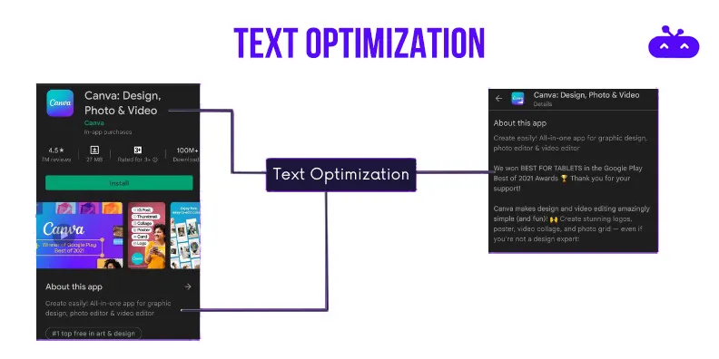 text optimization in app store optimization