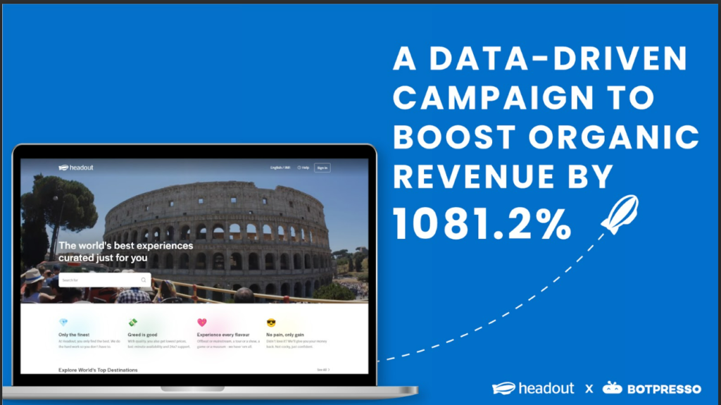 A Data-Driven Campaign to Boost Organic Revenue by 1081.2%