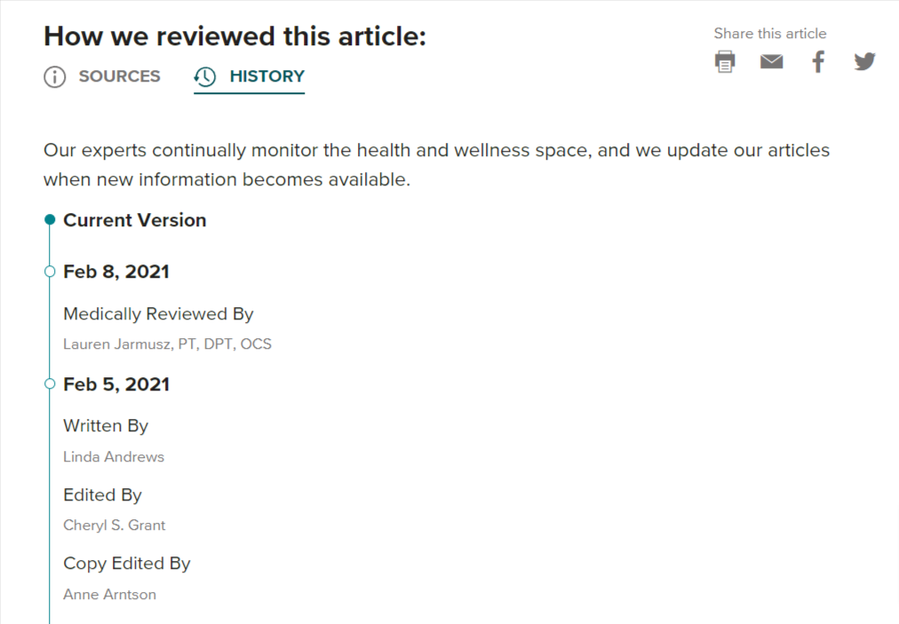 healthline how we reviewed this article