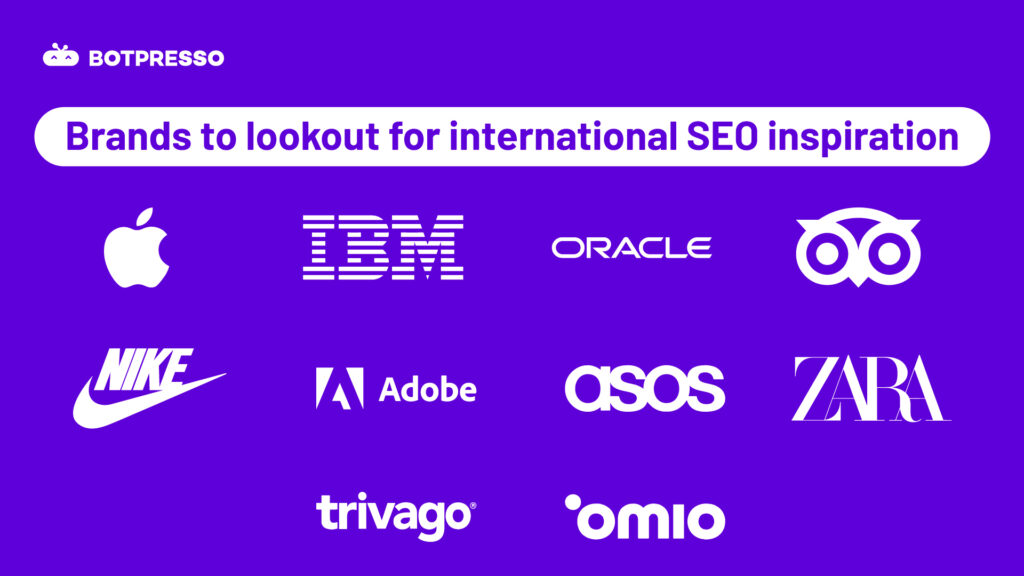 Brands with successful international SEO implementation