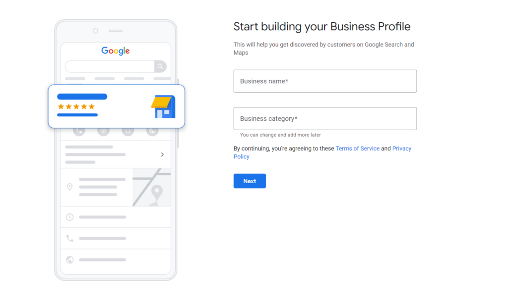 Starting with google business profile creation