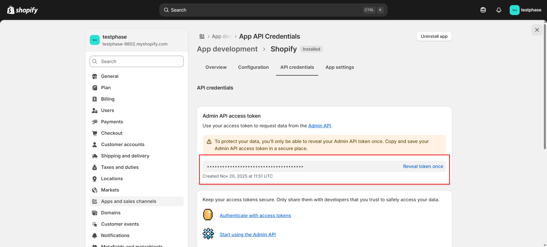 Get the Access Token